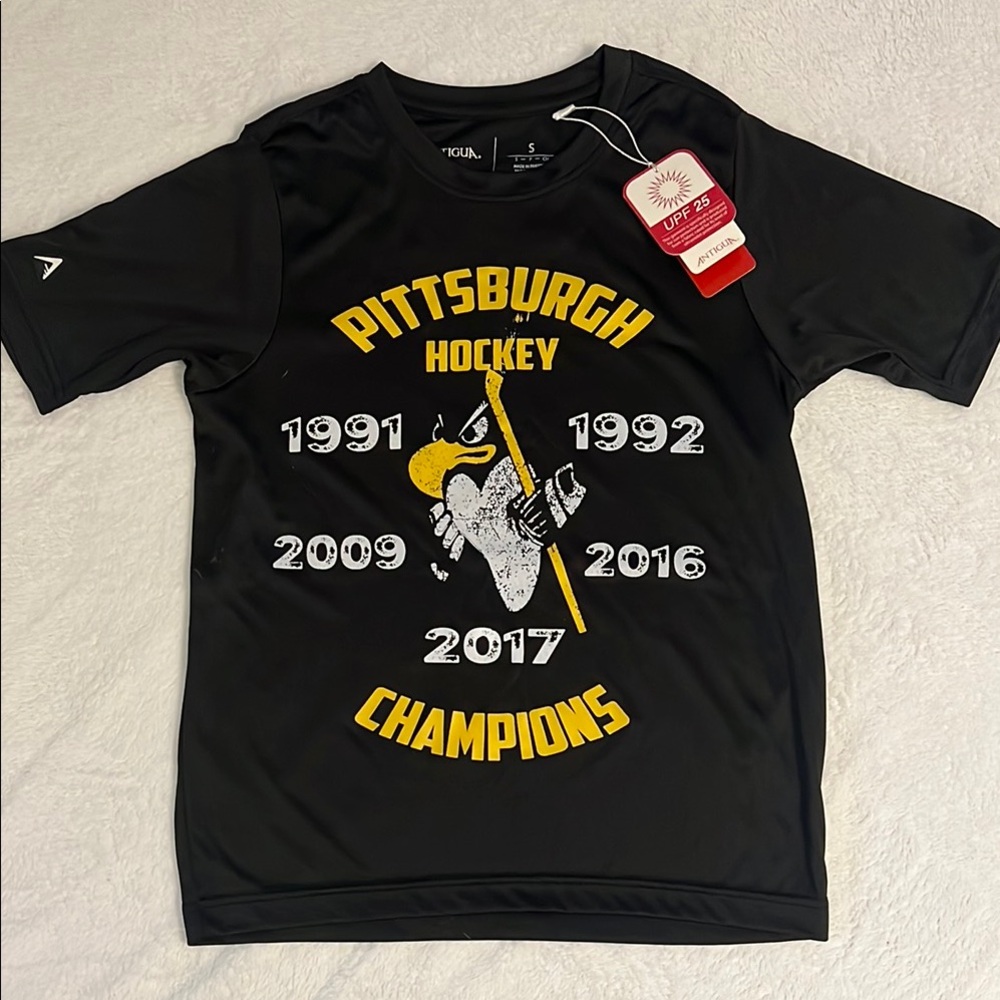 Antigua Youth Pittsburgh Hockey Tee